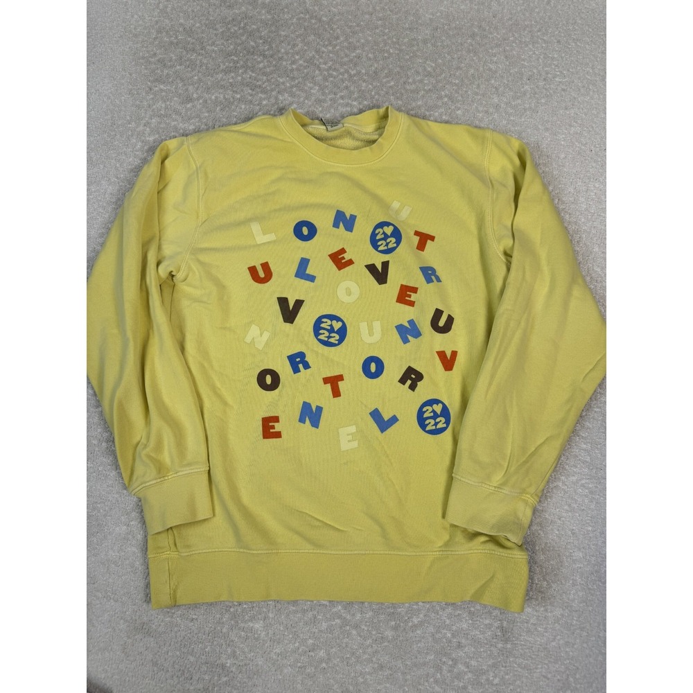 2022 Official Harry Styles Love On Tour Palm Springs Sweatshirt‎ Yellow Medium